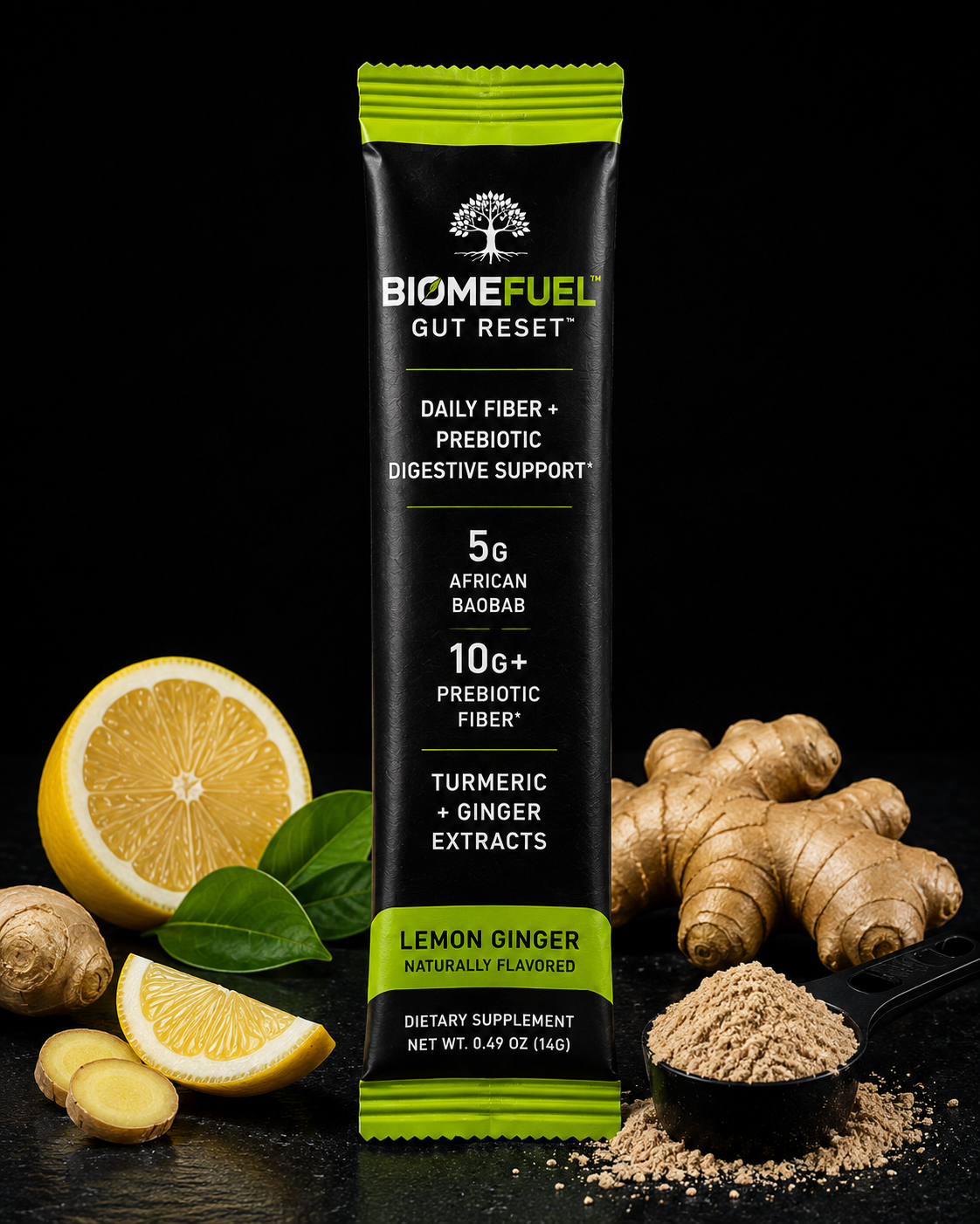 Lemon Ginger single-serve travel stick